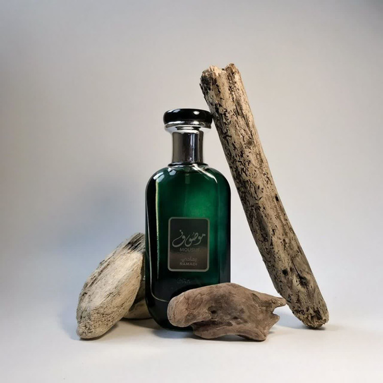 عطر ادکلن مردانه موصوف رمادی سبز ارض الزعفران MOUSUF RAMADIعطر ادکلن اورجینال ارض الزعفران مدل موصوف رمادی