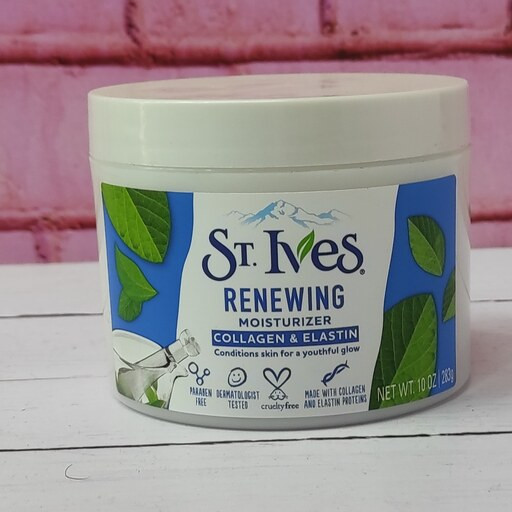 ST.IVES RENEWING COLLAGEN & ELASTIN MOISTURIZER 283 g کرم مرطوب کننده و آبرسان کلاژن دار سینت ایوز