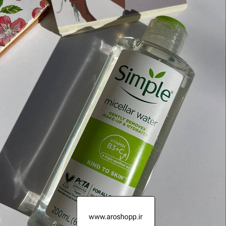 میسلار واتر سیمپل مناسب پوست حساس 200 میل Simple Micellar Cleansing Water