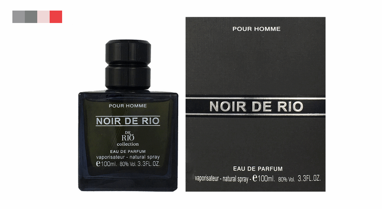 عطر مردانه ریو نویر د ریو (لالیک مشکی) RIO collection Noir De Rioادو پرفیوم مردانه ریو کالکشن مدل Rio Noir De Rio حجم 100ml