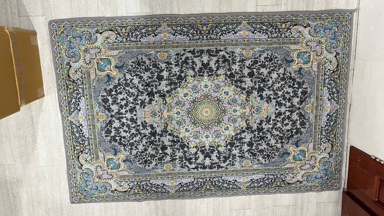 قالیچه فرشینه زیرانداز نمدی طرح فرش ۱۲۰ در ۱۸۰ فرشینه پشت نمدی رویه فلامنت