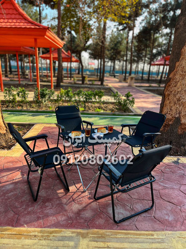 صندلی پشتی دار مسافرتی پک ۴ نفره