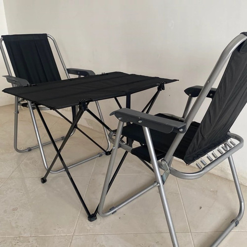 صندلی و میز تاشو مسافرتی کمپینگی (ست دو نفره)