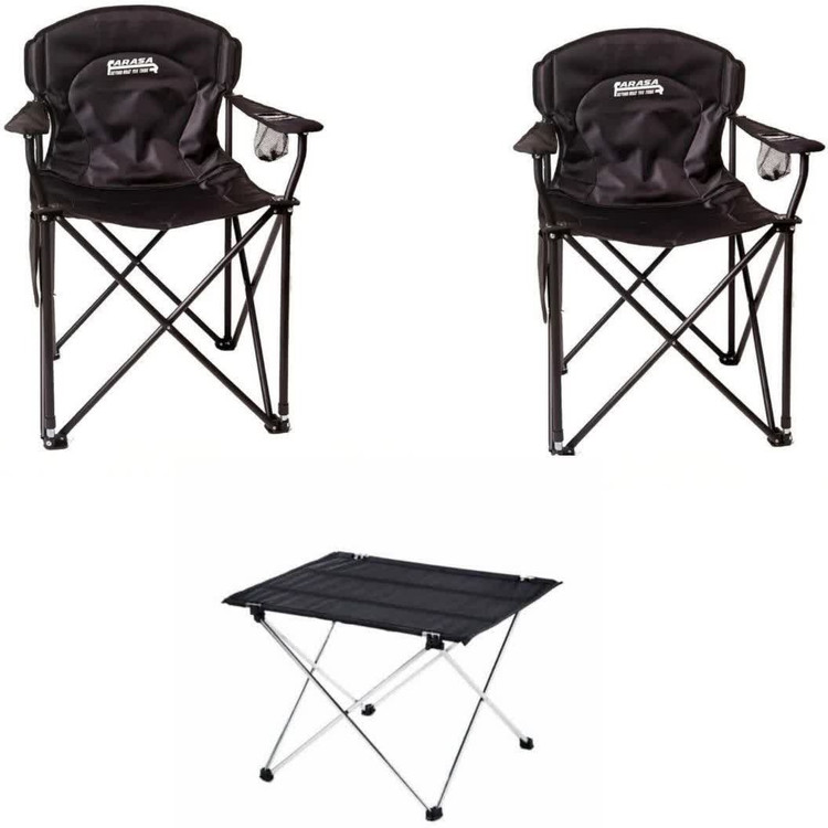 ست میزصندلی سفری کمپینگ K003 farasaمجموعه 3 عددی به همراه کاور
