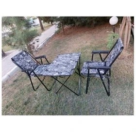 صندلی ساحلی 8 فنره میز مسافرتی تاشو ،ست دو نفره میز و صندلی تاشو مسافرتی *